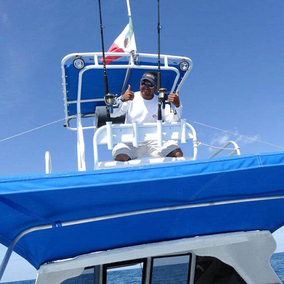 The captain for On Isla Mujeres Water Tours
