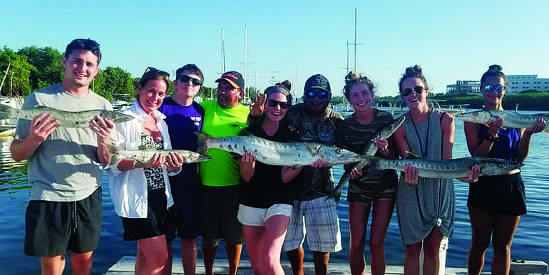 Group showing off their barracuda