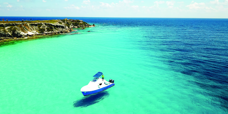 On Isla Mujeres tour boat